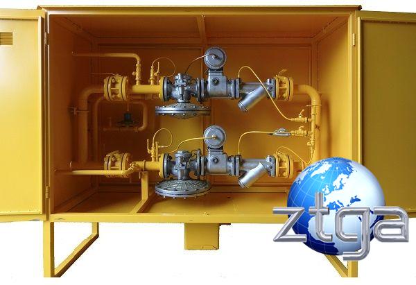 ГСГО-100/1 с одной линией редуцирования и байпасом, с газовым обогревом